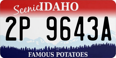 ID license plate 2P9643A