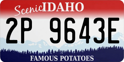 ID license plate 2P9643E