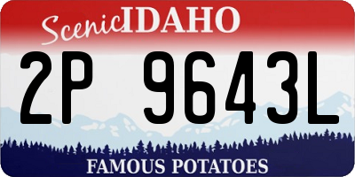 ID license plate 2P9643L