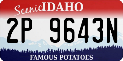ID license plate 2P9643N