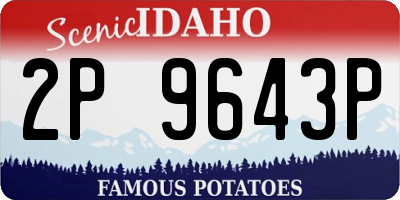 ID license plate 2P9643P