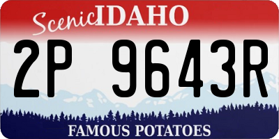 ID license plate 2P9643R