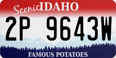 ID license plate 2P9643W
