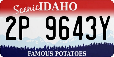 ID license plate 2P9643Y