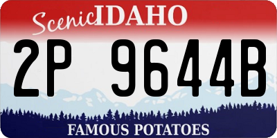 ID license plate 2P9644B