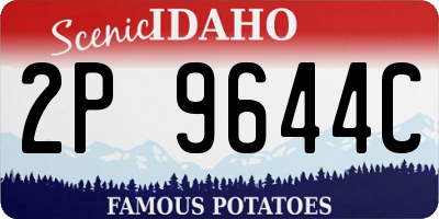 ID license plate 2P9644C