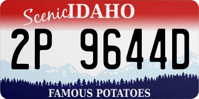 ID license plate 2P9644D