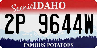 ID license plate 2P9644W