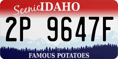 ID license plate 2P9647F