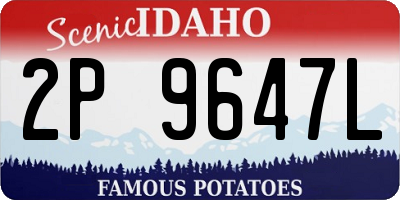 ID license plate 2P9647L