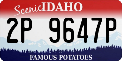 ID license plate 2P9647P
