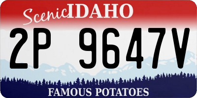 ID license plate 2P9647V