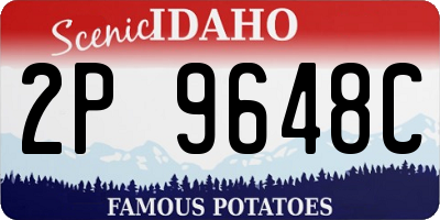 ID license plate 2P9648C