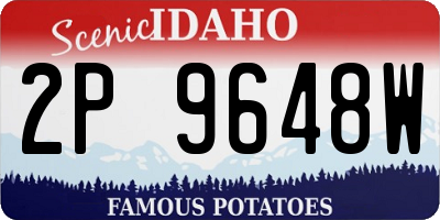 ID license plate 2P9648W