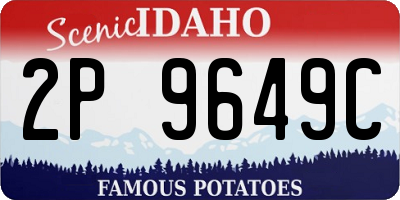 ID license plate 2P9649C