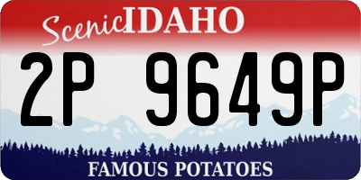 ID license plate 2P9649P