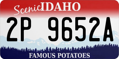 ID license plate 2P9652A