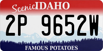 ID license plate 2P9652W
