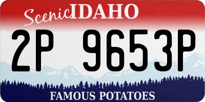 ID license plate 2P9653P
