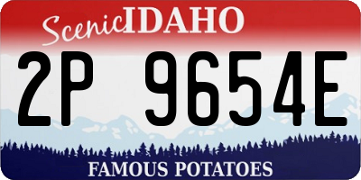 ID license plate 2P9654E