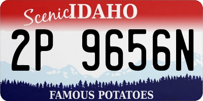 ID license plate 2P9656N