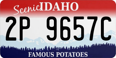ID license plate 2P9657C