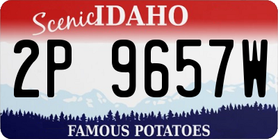 ID license plate 2P9657W
