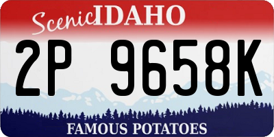 ID license plate 2P9658K