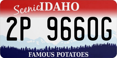 ID license plate 2P9660G