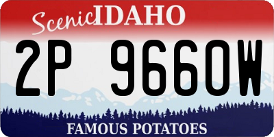 ID license plate 2P9660W