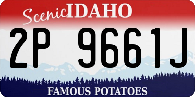 ID license plate 2P9661J