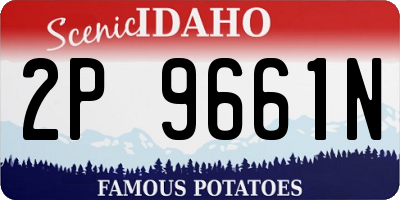 ID license plate 2P9661N