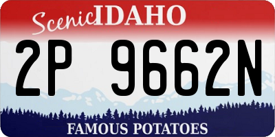 ID license plate 2P9662N
