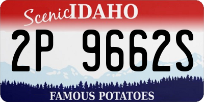 ID license plate 2P9662S