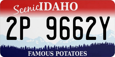 ID license plate 2P9662Y