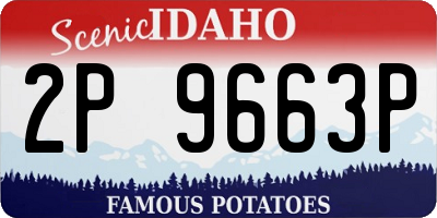 ID license plate 2P9663P
