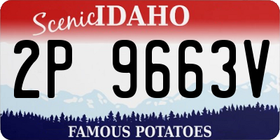 ID license plate 2P9663V