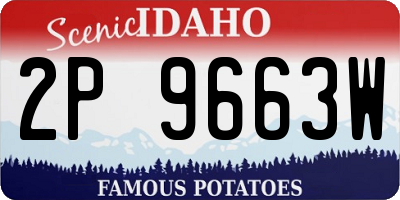 ID license plate 2P9663W