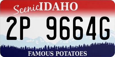 ID license plate 2P9664G