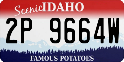 ID license plate 2P9664W