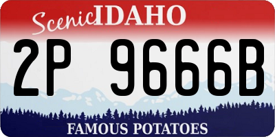 ID license plate 2P9666B