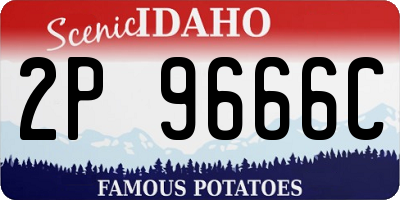 ID license plate 2P9666C