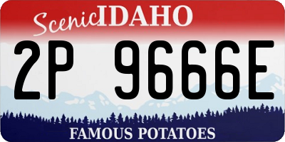 ID license plate 2P9666E