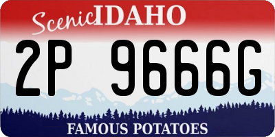 ID license plate 2P9666G