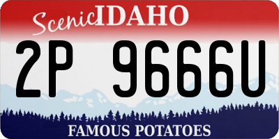 ID license plate 2P9666U