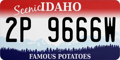 ID license plate 2P9666W