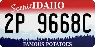 ID license plate 2P9668C