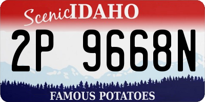 ID license plate 2P9668N