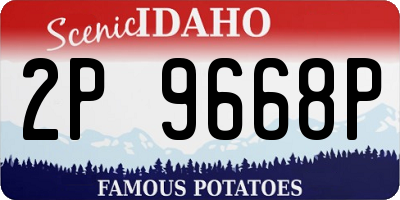 ID license plate 2P9668P