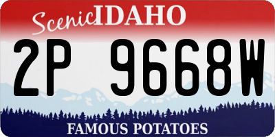 ID license plate 2P9668W